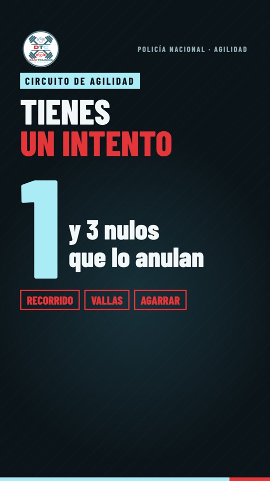 Circuito de agilidad: tienes un intento